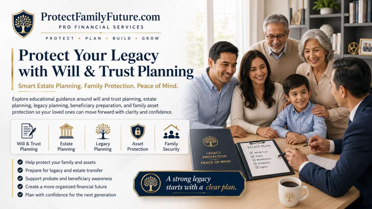 Will and Trust Legacy Planning - ProtectFamilyFuture.com