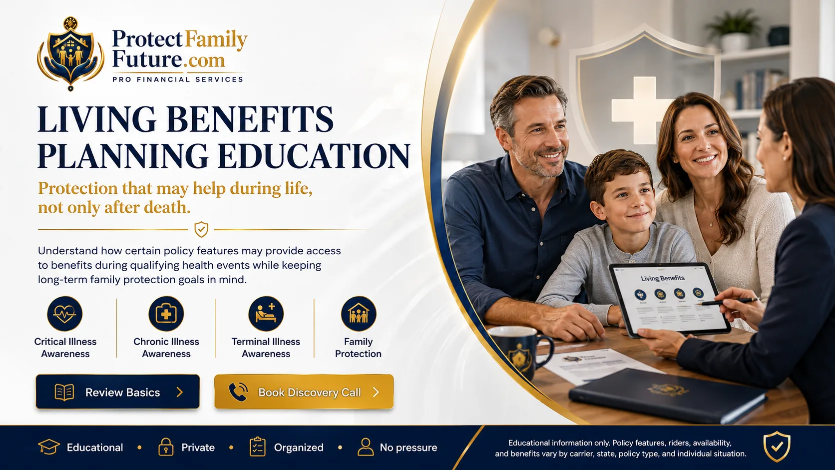 Living benefits planning education