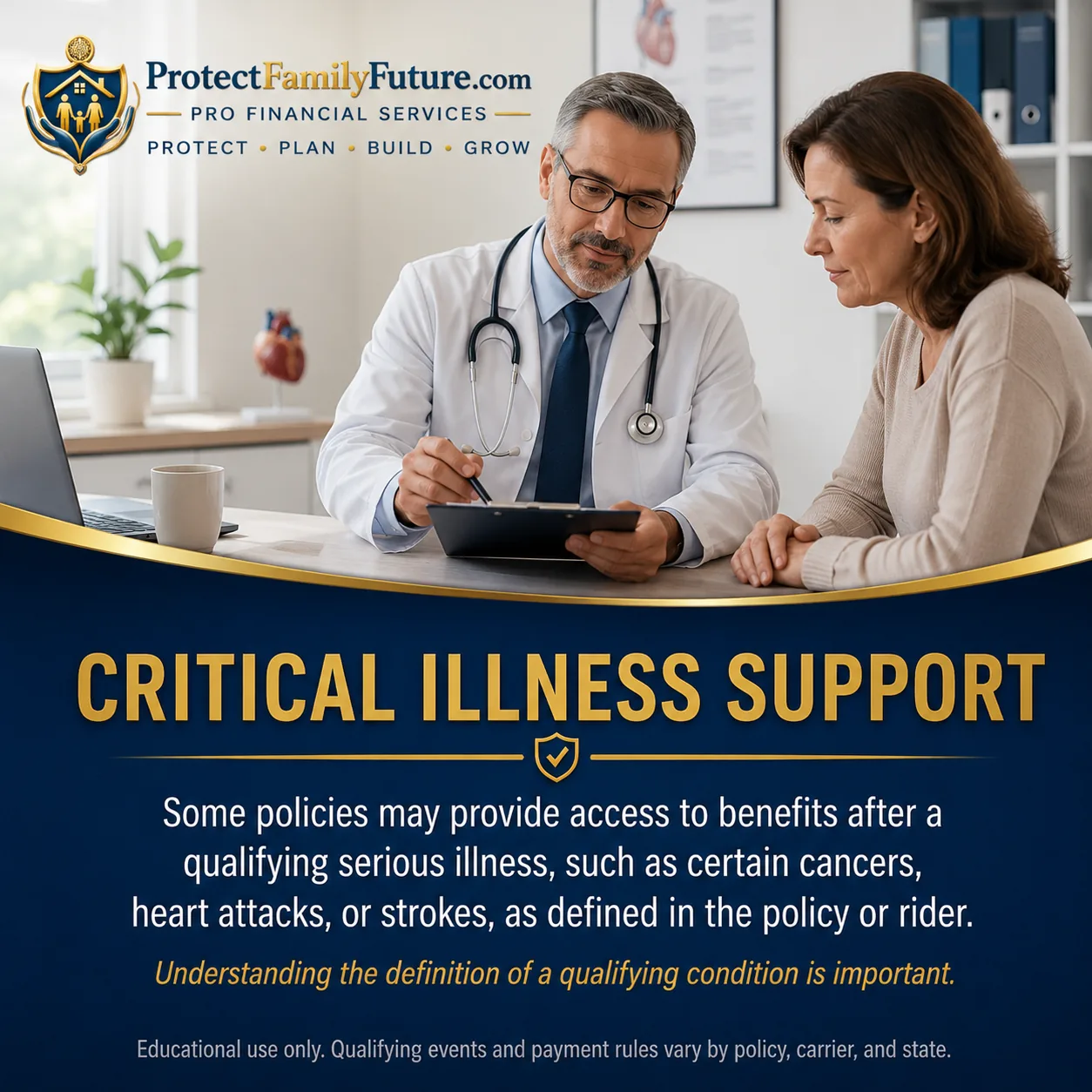 Critical illness living benefits education