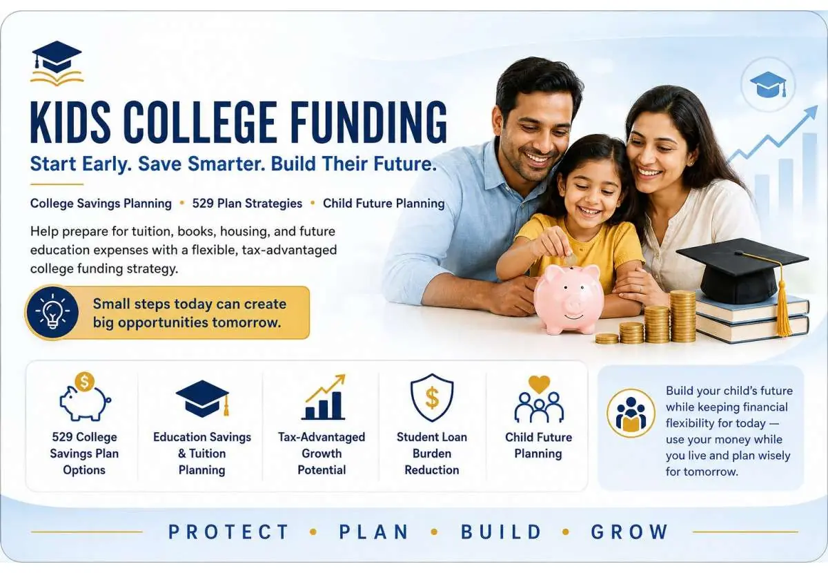 Kids college funding and education savings planning for families