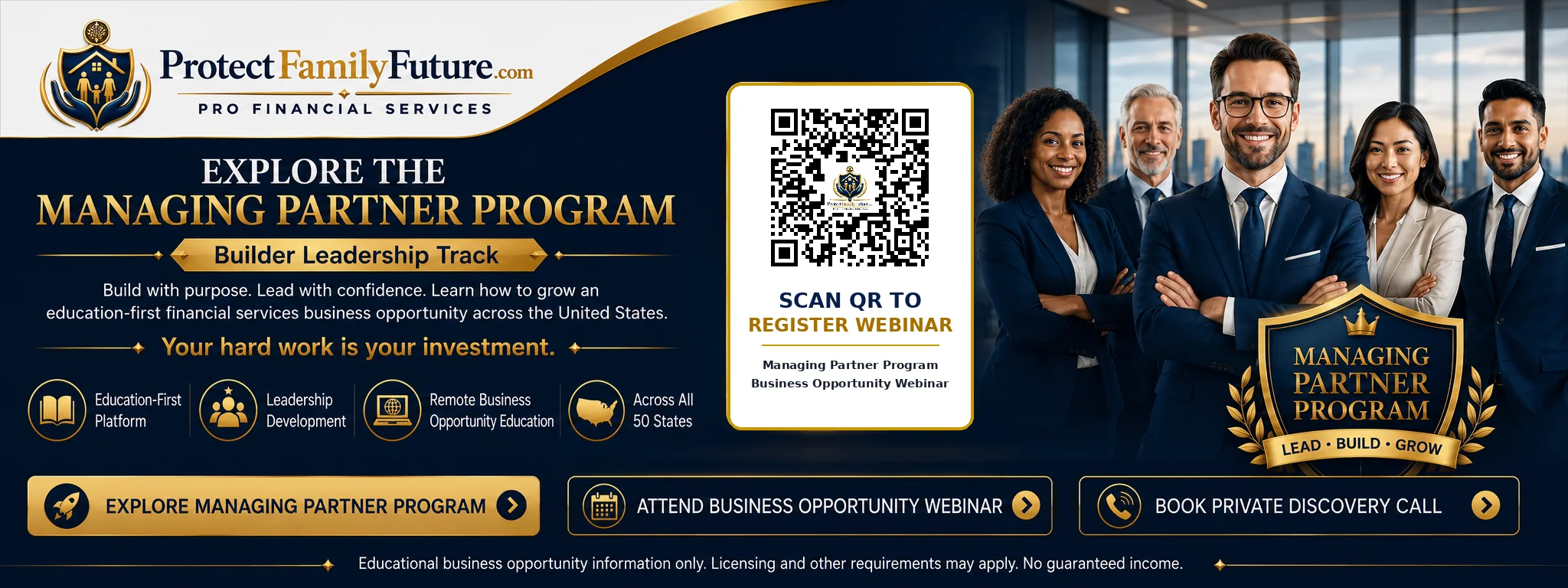 Explore the Managing Partner Program Builder Leadership Track business opportunity webinar