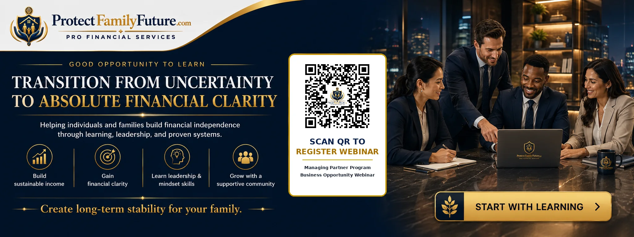 Transition from uncertainty to financial clarity with business opportunity education