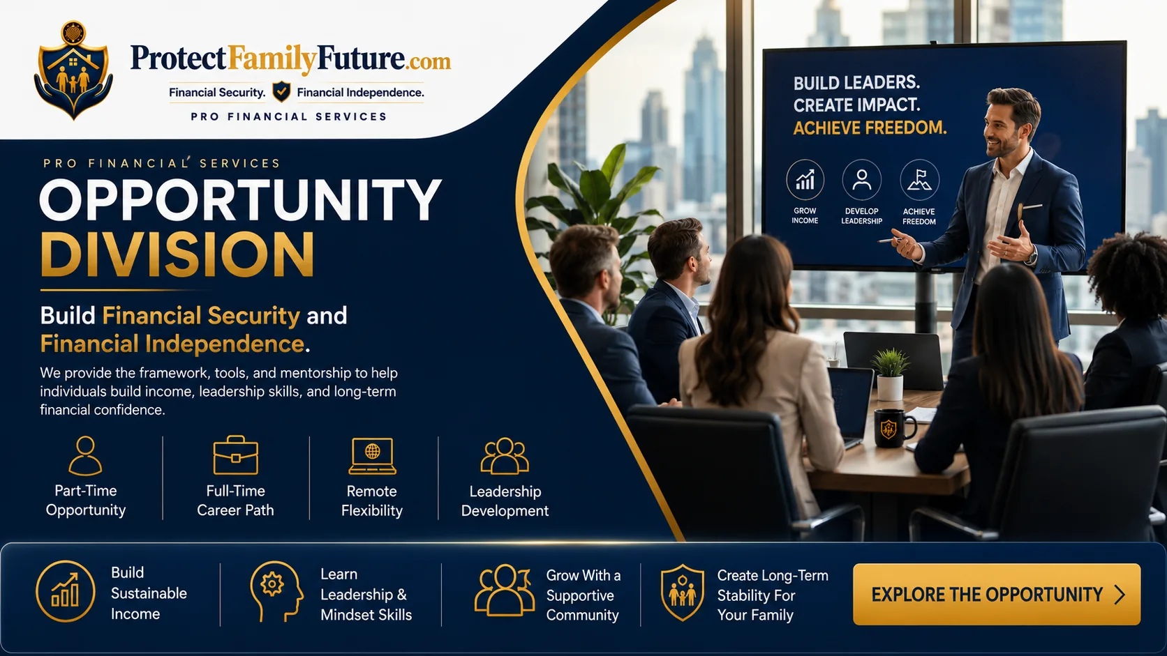 Business opportunity pathway - ProtectFamilyFuture.com