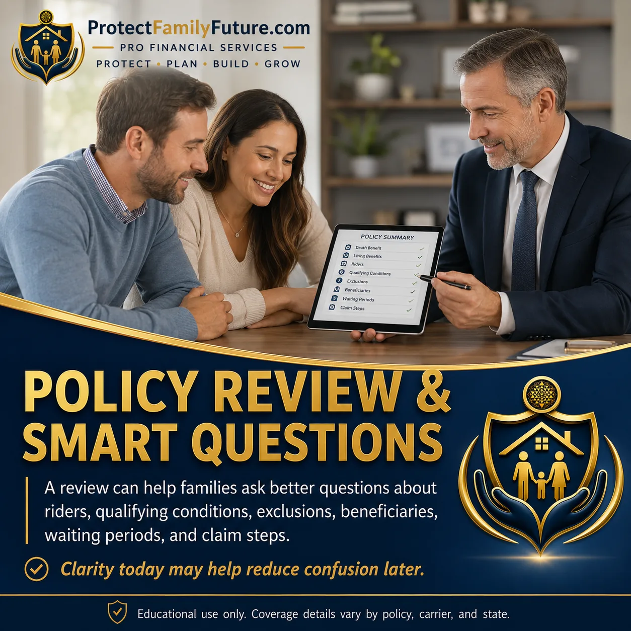 Book Your Living Benefits Planning Review - ProtectFamilyFuture.com