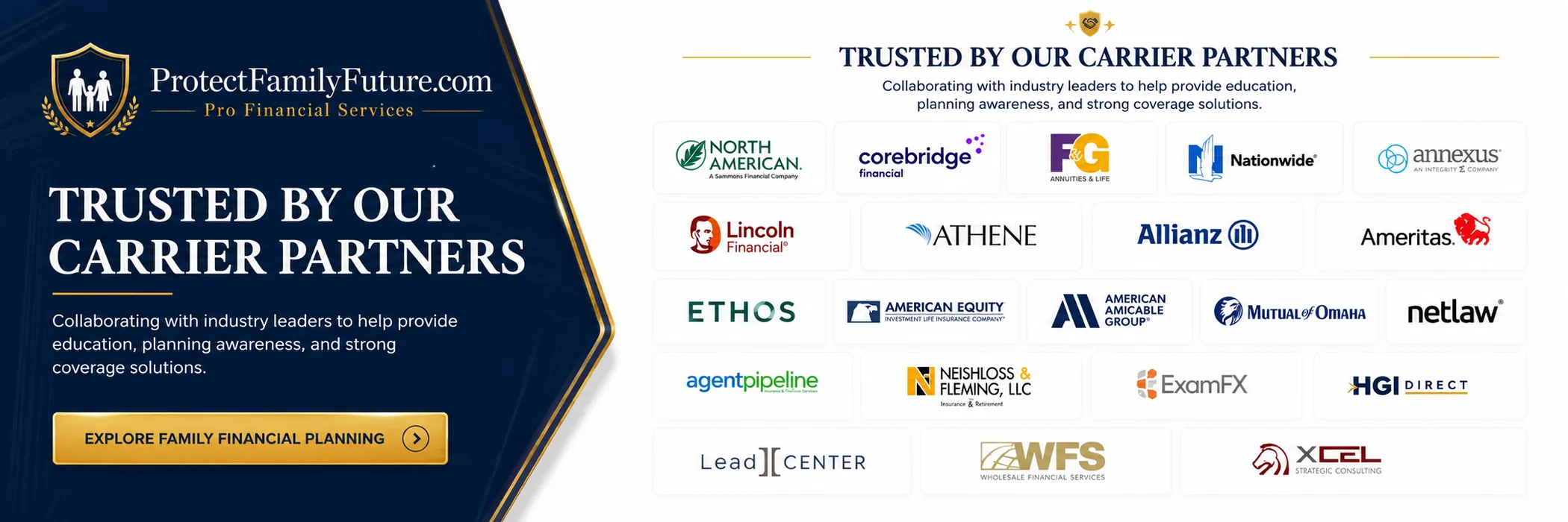 Trusted carrier partners and financial services partners
